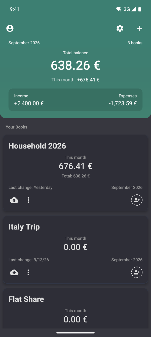 Shared budget books