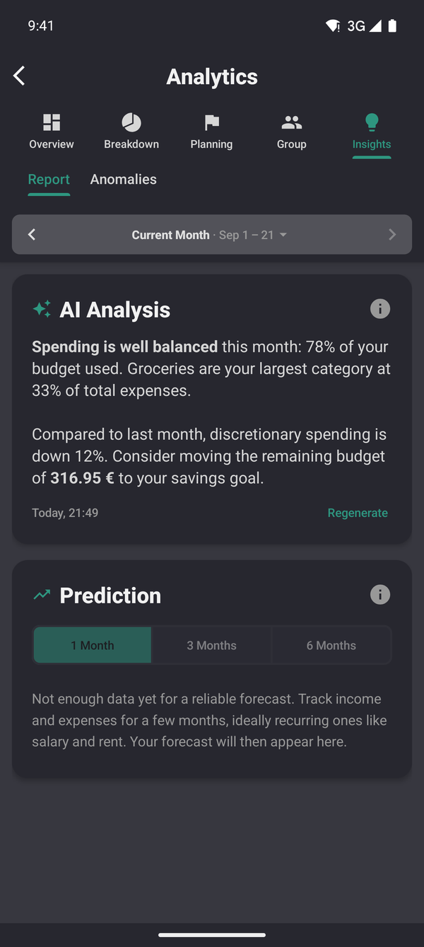 Smart Financial Intelligence - AI Analysis and Predictions